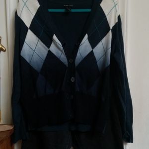 Xlarge ombre Argyle Sweater